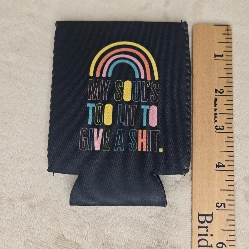 (2) MY SOUL'S TOO LIT TO GIVE A SH*T Rainbow Can Sleeve Covers Set